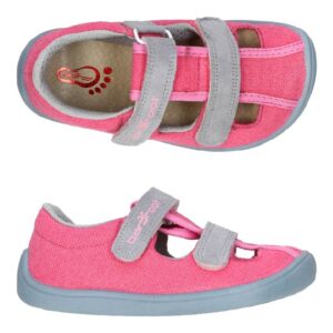 3f barefoot tekstiilist sandaalid roosa